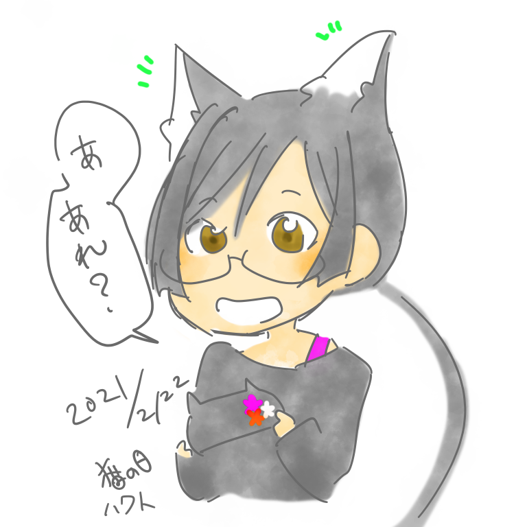 猫耳が生えてびっくり